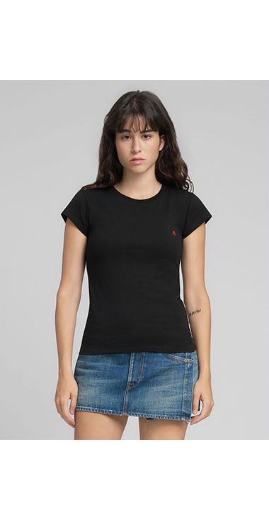 スリムフィット・クルーネックTシャツ 詳細画像 ブラック 2